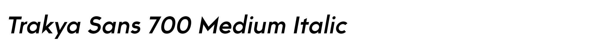 Trakya Sans 700 Medium Italic image